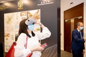 Opening Ceremony - viewing displays with a VR device